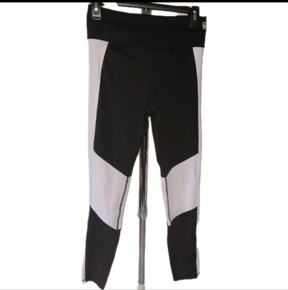 Good American Black/ White Colorblock Leggings 2 - Picture 2 of 11